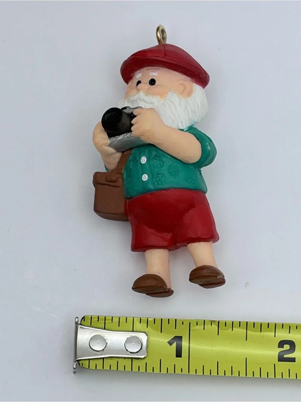 VTG 1989 “Camera Claus” Santa Small Hallmark Ornament with Box
